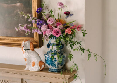 Staffordshire dog chinoiserie home decor